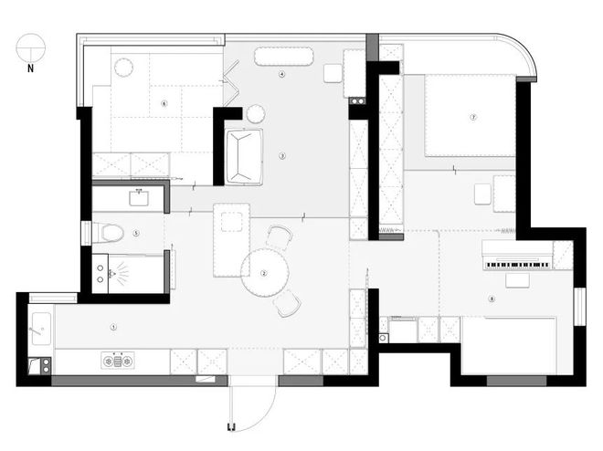 m²全屋打通采光翻倍不要太舒服～AG凯发K8国际南京夫妻俩的93(图3)